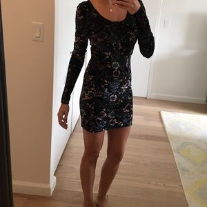 Free people velvet bodycon dress